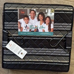 New With Tags Lug Hitch Convertible Hanging Organizer in Love Stripe Black
